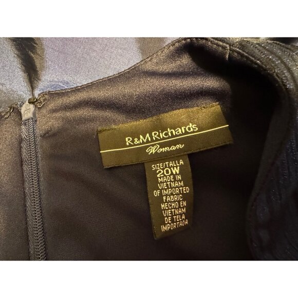 R & M Richards Gown Formal Dress 20W Sapphire Blue Party Wedding Cruise NEW - Picture 9 of 14